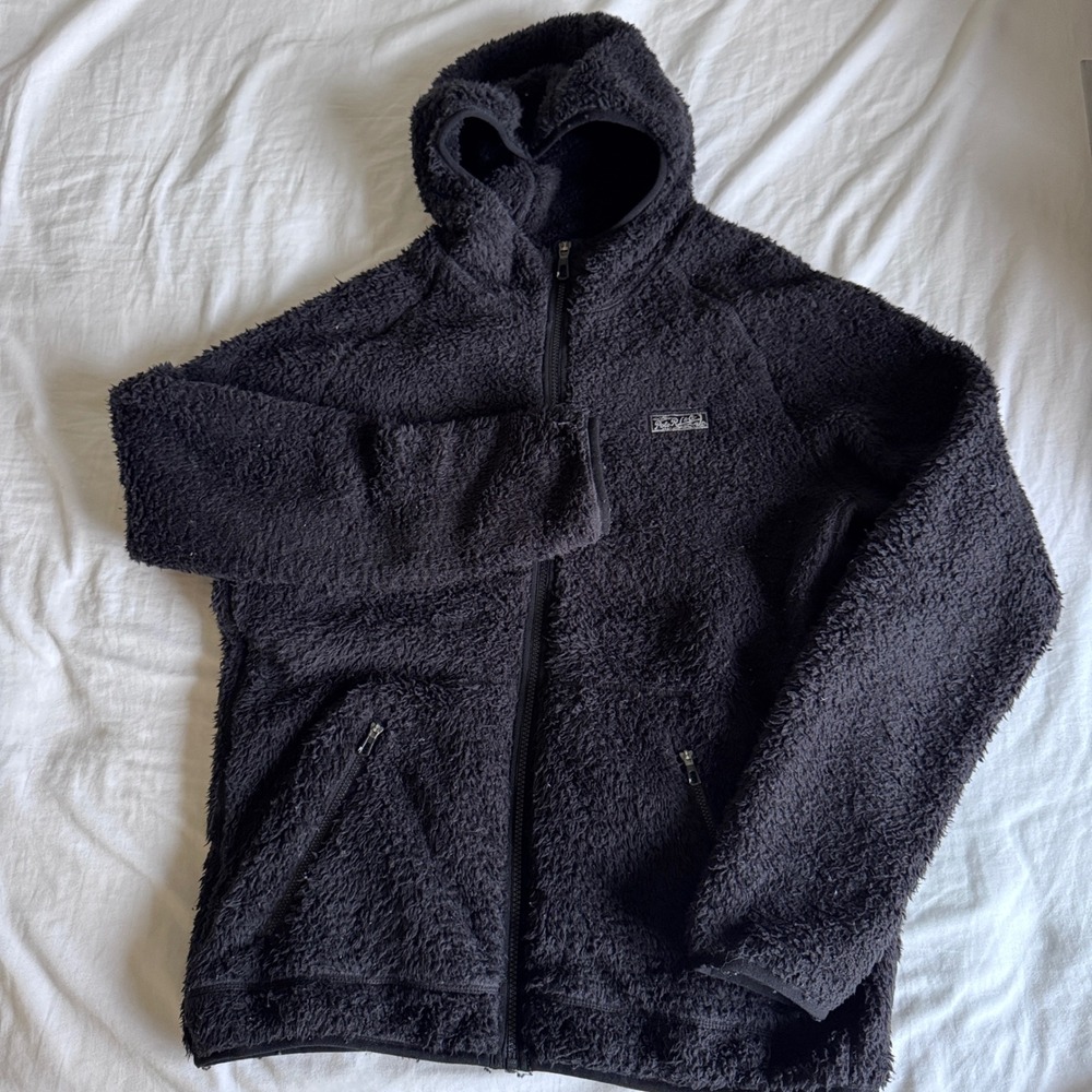 Polo Ralph Lauren Sherpa Fleece Hoodie‎ Mens Large Black Performance Full Zip